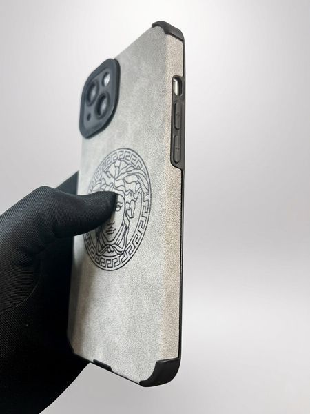 Чохол для iPhone 14  Silicone Eco Suede &mdash; Сірий (Grey) 9510 фото