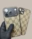 Дизайнерський чохол із металевим логотипом для iPhone 17 Pro Max , у стилі GG , бежевий 993096 фото 3
