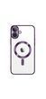 Чохол прозорий з MagSafe та захисними лінзами камери для iPhone 16 (Purple)