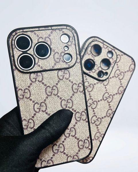 Брендовий чохол GG для iPhone 16 Pro з підтримкою MagSafe + Мікрофібра 9725 фото