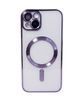 Чохол прозорий з MagSafe та захисними лінзами камери для iPhone 14 Plus (Purple)