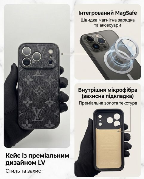 Чохол L&V для iPhone 12 Pro  з MagSafe та мікрофіброю (ЛВ) 9025 фото