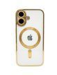 Прозорий силіконовий чохол з MagSafe та захистом камер для iPhone 16 (Gold)