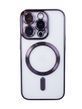 Чохол прозорий з MagSafe та захисними лінзами камери для iPhone 11 Pro Max (Purple)