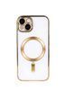 Прозорий силіконовий чохол з MagSafe та захистом камер для iPhone 15 (Gold)