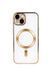 Прозорий силіконовий чохол з MagSafe та захистом камер для iPhone 14 (Gold) 8970 фото 1