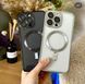 Прозорий силіконовий чохол для iPhone 12 Pro  з підтримкою MagSafe та захистом лінз (Black) 8675 фото 6
